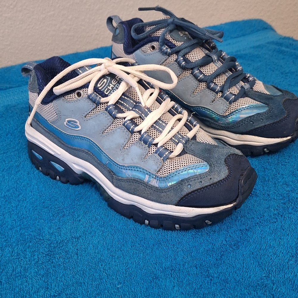 Skechers Navy and Light Blue Sneakers